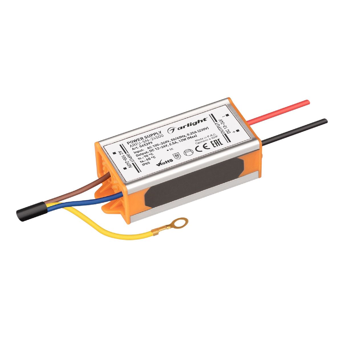 Блок питания Arlight ARPJ-SN-24500 (12W, 12-24V, 500mA, IP65) 045399 в Санкт-Петербурге