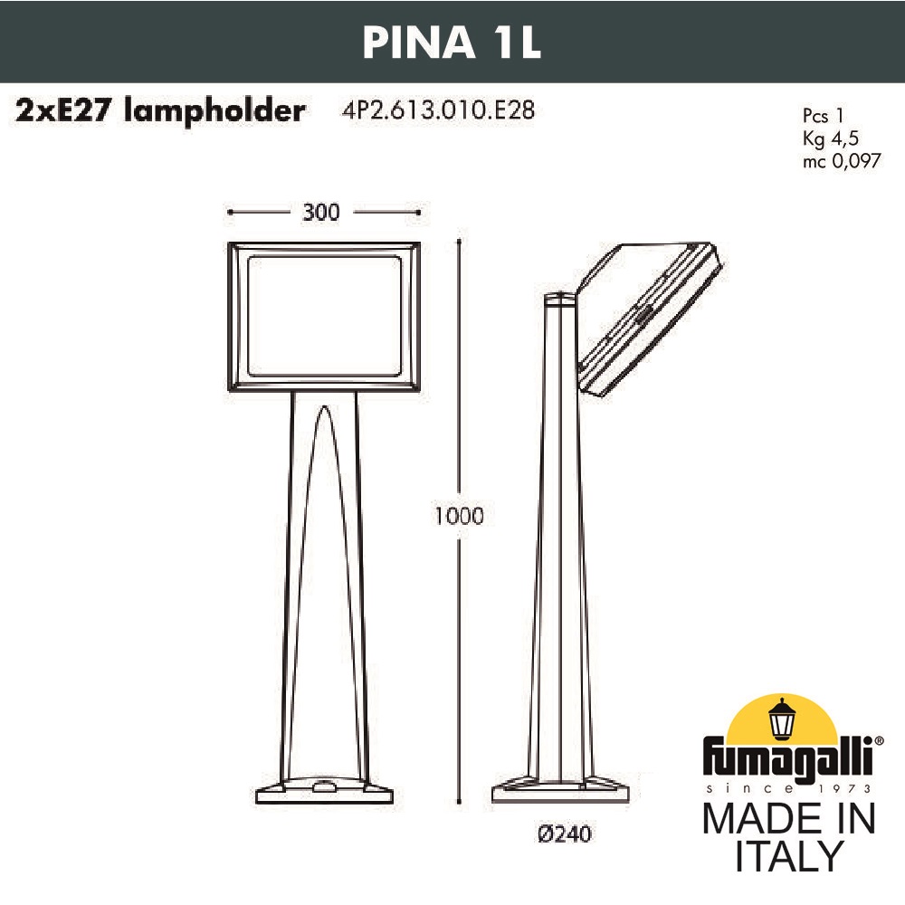 Ландшафтный светильник Fumagalli Guizeppe 4P2.613.010.WYF1R в Санкт-Петербурге