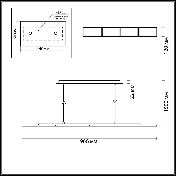 Подвесной светодиодный светильник Odeon Light Super Slim 3870/60L в Санкт-Петербурге