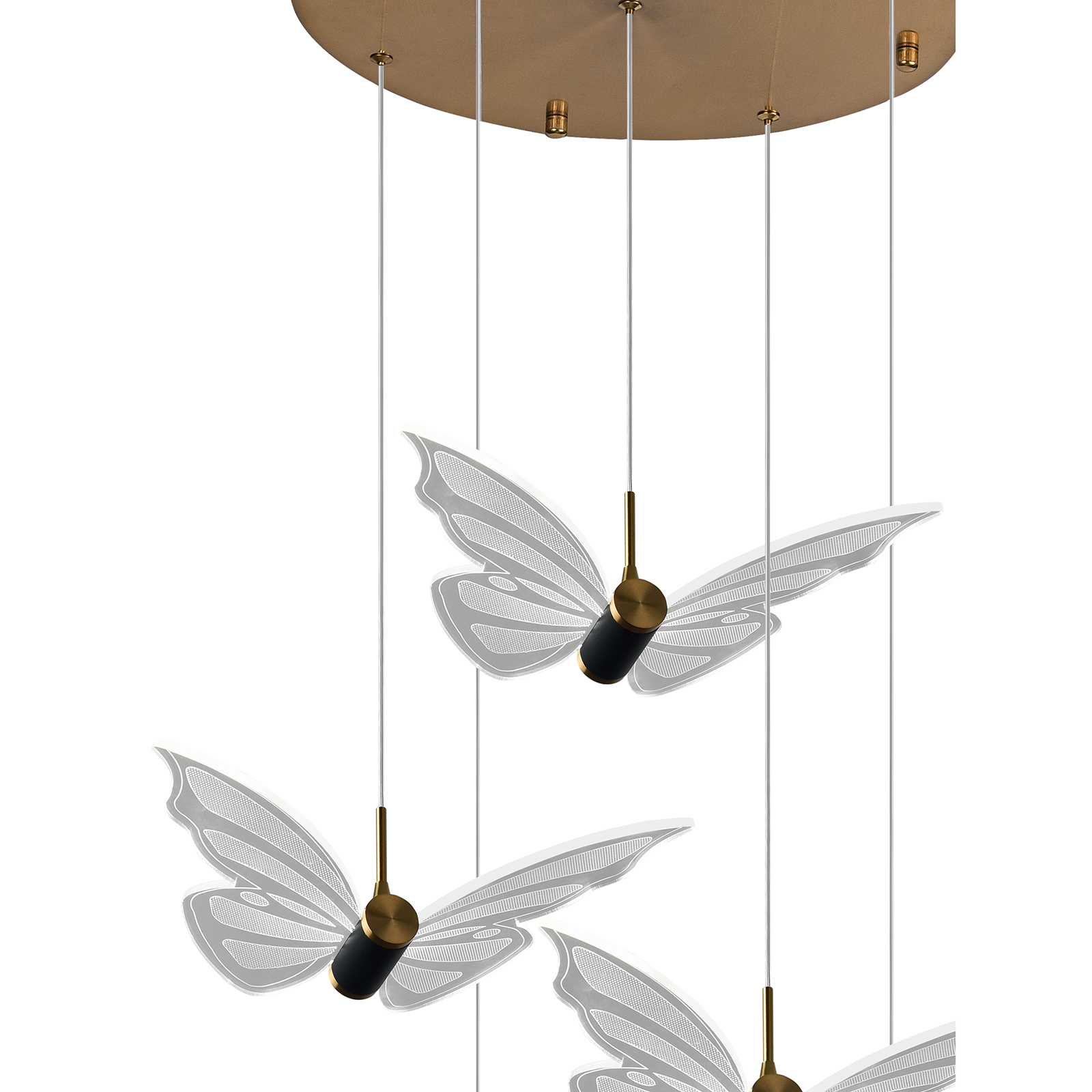 Подвесная люстра Natali Kovaltseva Butterflies LED LAMPS 81365 GOLD в #REGION_NAME_DECLINE_PP#