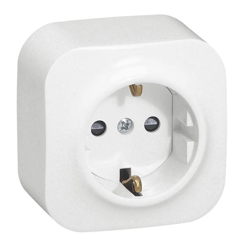 Розетка 2К+З Legrand Quteo 16A 250V с/з белая 782211 в Санкт-Петербурге