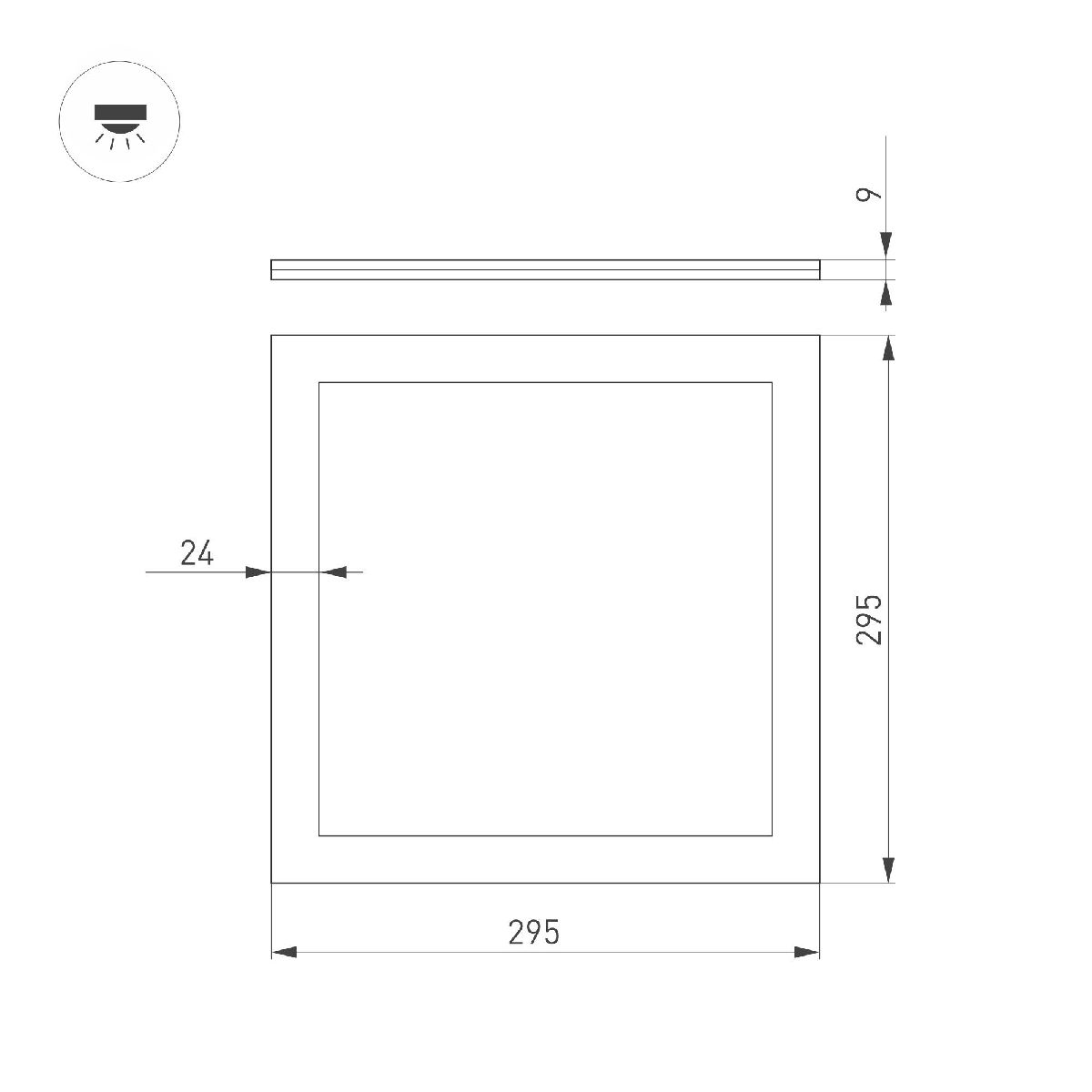 Потолочный светильник Arlight DL-INTENSO-S300x300-18W White6000 (WH, 120 deg, CRI90, 230V) 043488 в Санкт-Петербурге