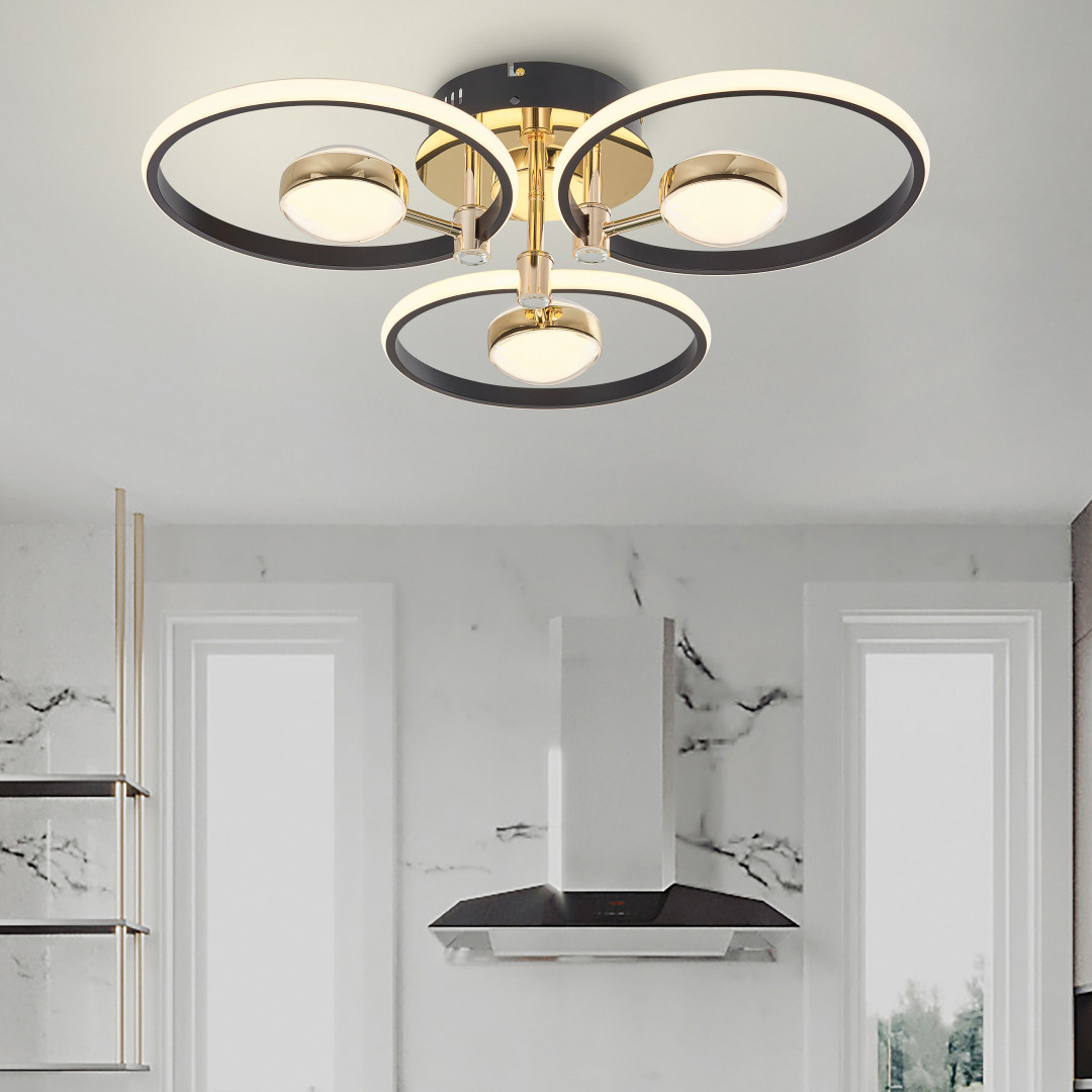 Потолочный светильник Arte Milano Ferrara 276140/3+3 BK/GD в Санкт-Петербурге