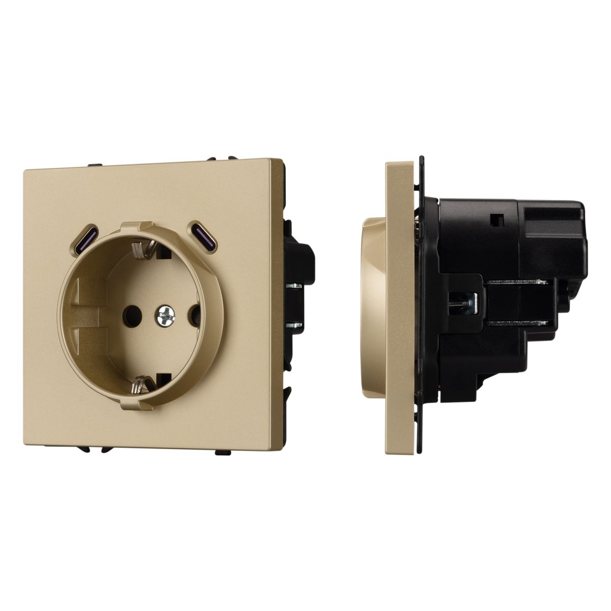 Розетка зк со шторками с USB тип C+С софт-тач золотой песок Arlight SCT-MUCC-SFPL-GD (250V, 16A) 061815(1) в Санкт-Петербурге