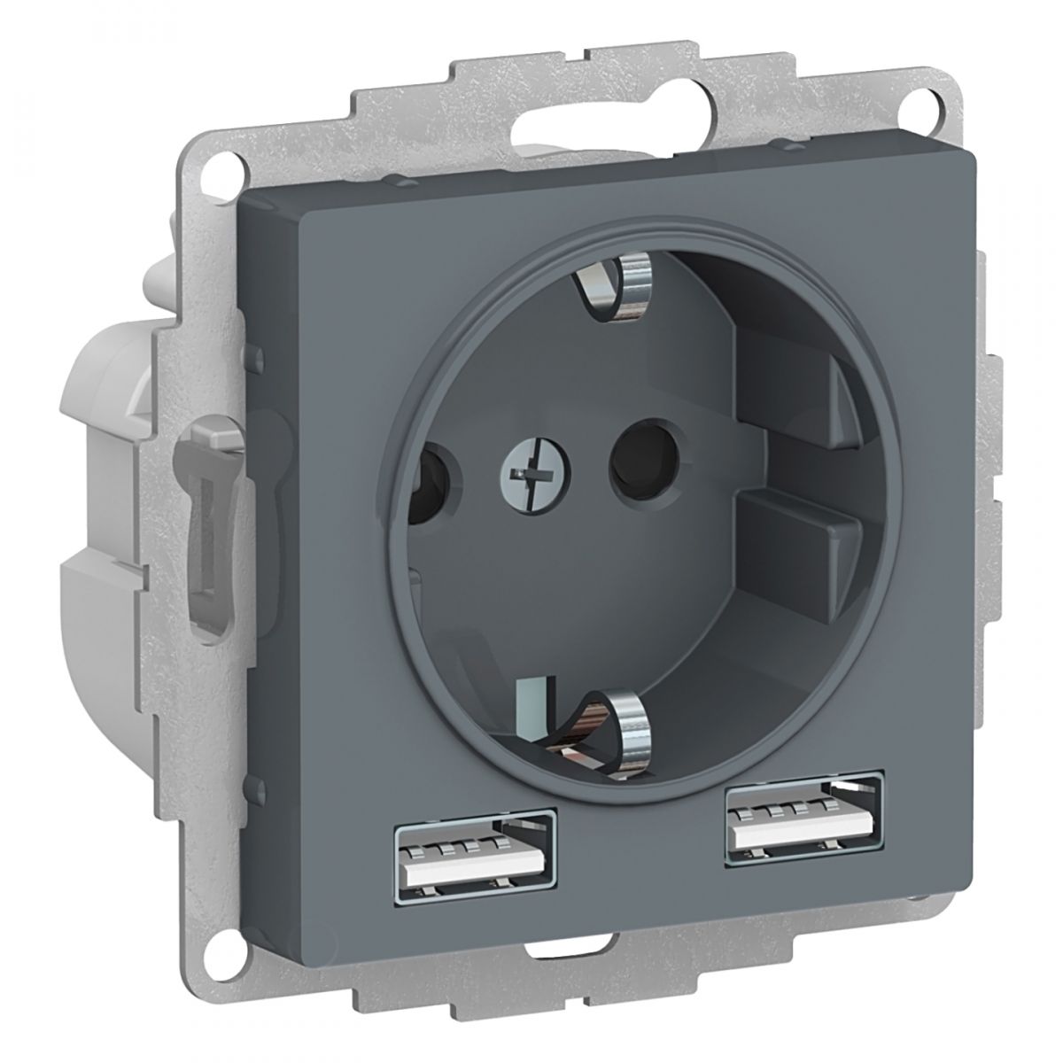 Розетка A+A, 5В/2,4А, 2х5В/1,2А, механизм Грифиль SO + USB Systeme Electric AtlasDesign ATN000730 в Санкт-Петербурге