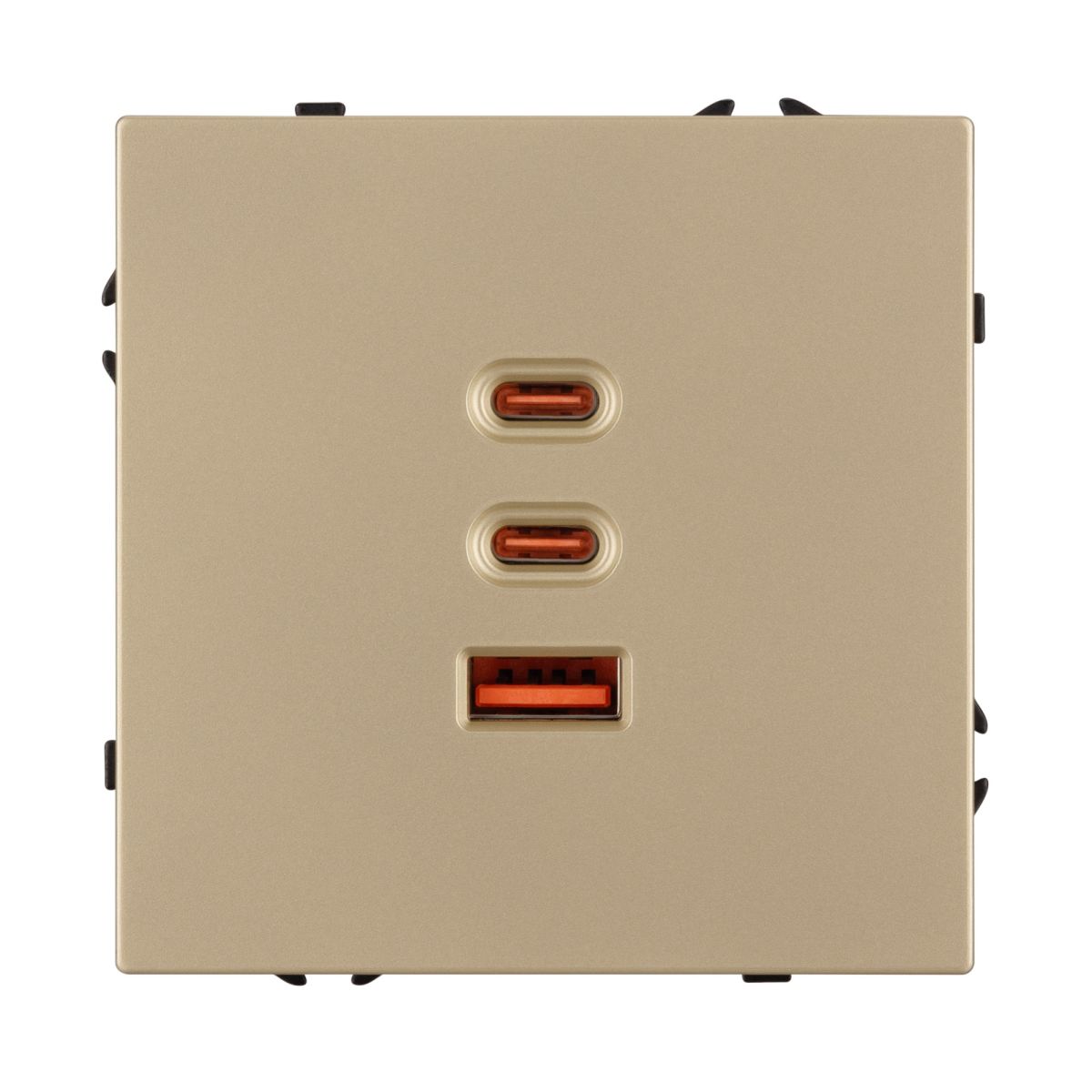 USB Розетка тип А+С+С софт-тач золотой песок Arlight SCT-MUACC-SFPL-FC-GD (65W, QC3) 061836(1) в Санкт-Петербурге