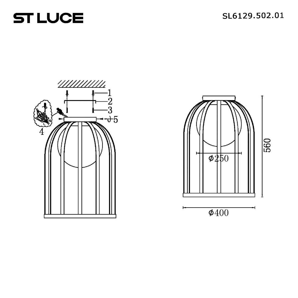 Потолочный светильник ST Luce Nordic SL6129.502.01 в Санкт-Петербурге