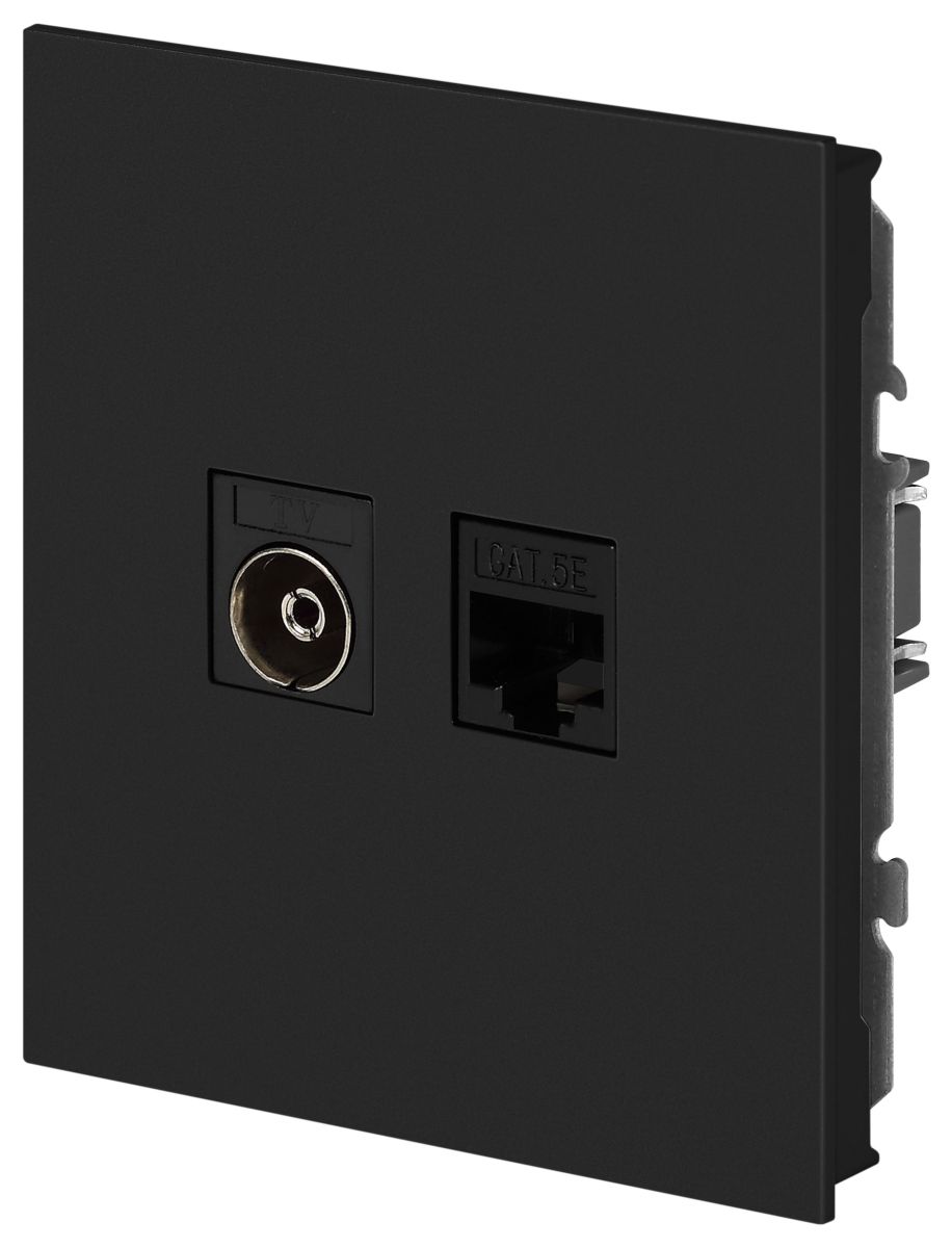 Розетка Эра Arktik 16-3110-05 комбинированная RJ45+TV антрацит Б0070498 в Санкт-Петербурге