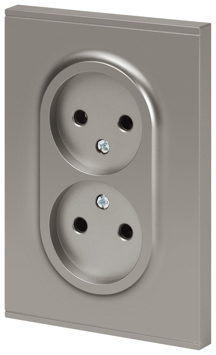 Розетка Эра Arktik 16-2107-07 без заземления двойная 2X2P 16А-250В титан Б0071687 в #REGION_NAME_DECLINE_PP#
