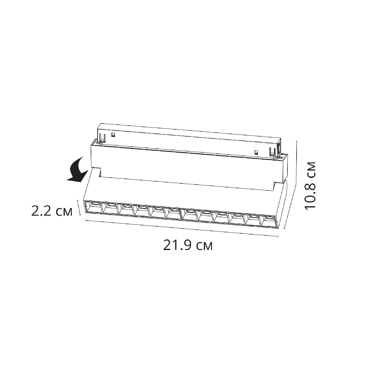 Трековый магнитный светильник Arte Lamp Linea A4668PL-1BK в Санкт-Петербурге