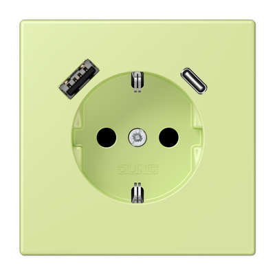Розетка 2K+З USB Typ AC Jung LC1520-15CA222 в Санкт-Петербурге