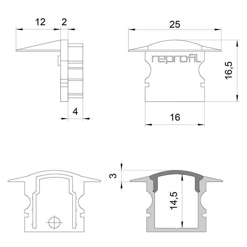 Торцевая заглушка (2 шт.) Deko-Light F-ET-02-10 978632 в Санкт-Петербурге