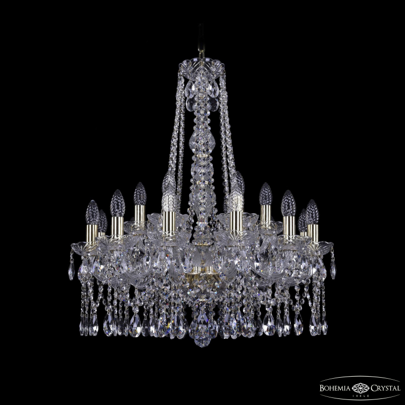 Подвесная люстра Bohemia Ivele Crystal 1413/12+6/220/h-73 G в Санкт-Петербурге