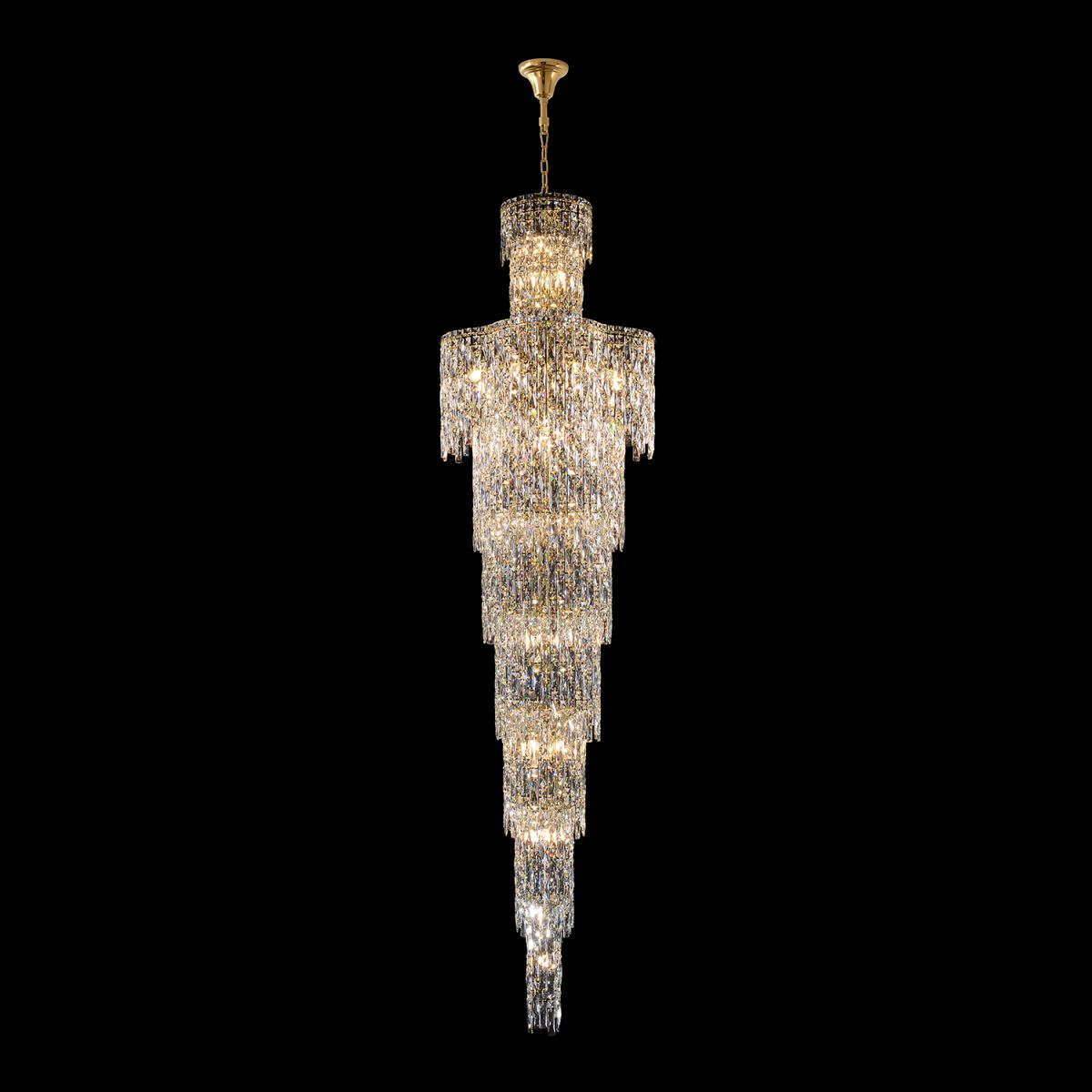 Каскадная люстра Crystal Lux ABRIL SP28 GOLD в Санкт-Петербурге