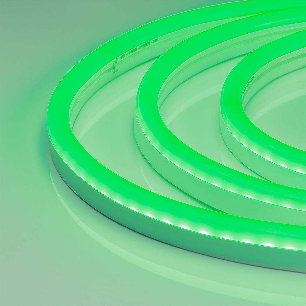 Светодиодная герметичная лента Arlight WAVE-SIDE-A120-12x25mm 230V Green (12 W/m, IP67, 50m, wire x2) 051944 в Санкт-Петербурге