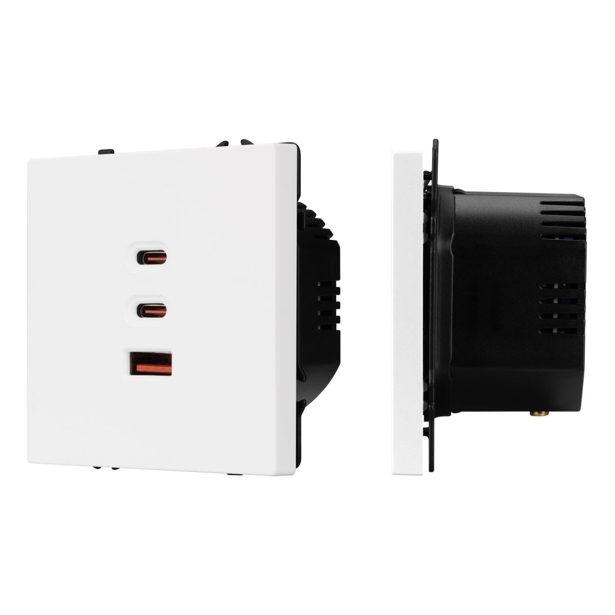 USB Розетка тип А+С+С софт-тач белый кварц Arlight SCT-MUACC-SFPL-FC-WH (65W, QC3) 061839(1) в Санкт-Петербурге