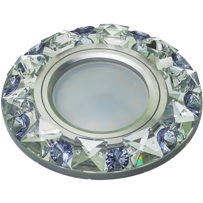 Встраиваемый светильник Fametto Peonia DLS-P123 GU5.3 CHROME/CLEAR+PURPLE 10644 в Санкт-Петербурге