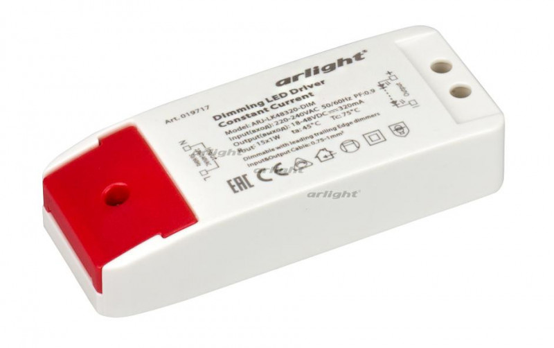 Блок питания Arlight ARJ-LK48320-DIM (15W, 320mA, PFC, Triac) 019717 в Санкт-Петербурге