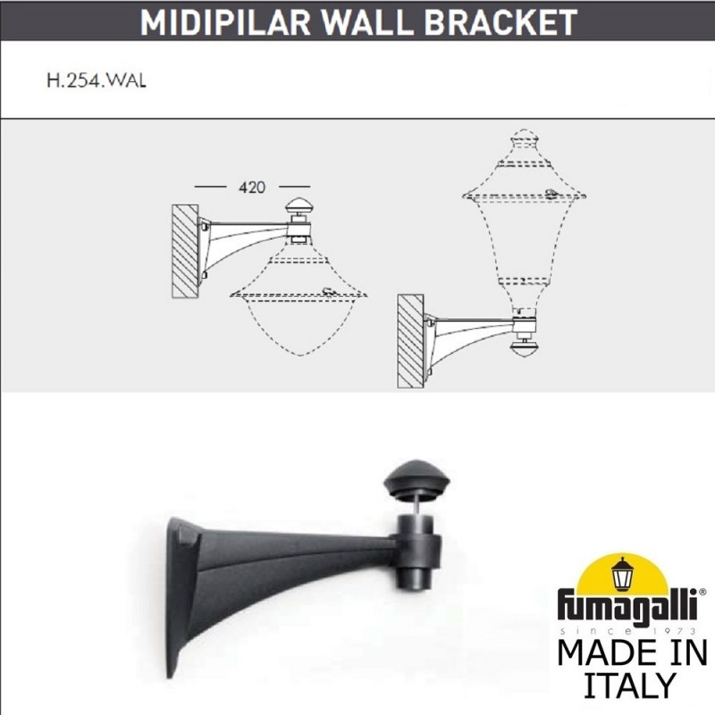 Уличный настенный светильник Fumagalli F50.254.000.AXE27 в Санкт-Петербурге