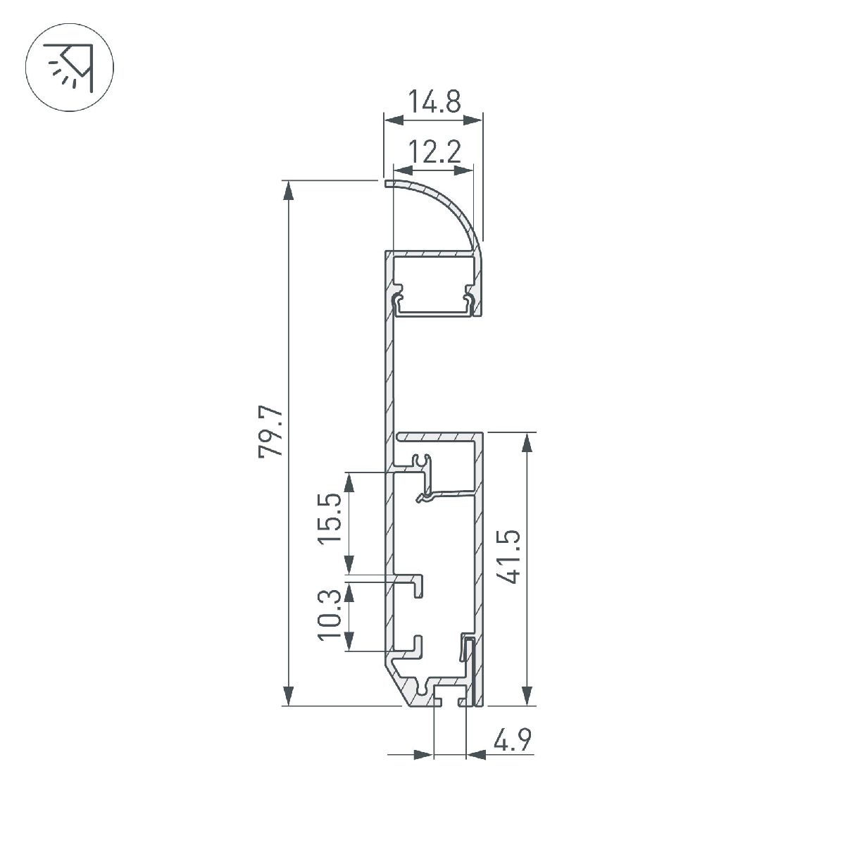 Профиль Arlight PLINTUS-H80-2000 WHITE 045452 в Санкт-Петербурге