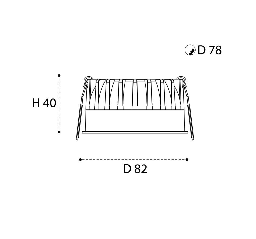 Встраиваемый светильник Italline IT08-8042 black 3000K в Санкт-Петербурге