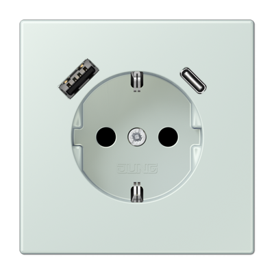 Розетка 2K+З USB Typ AC Jung LC1520-15CA215 в Санкт-Петербурге