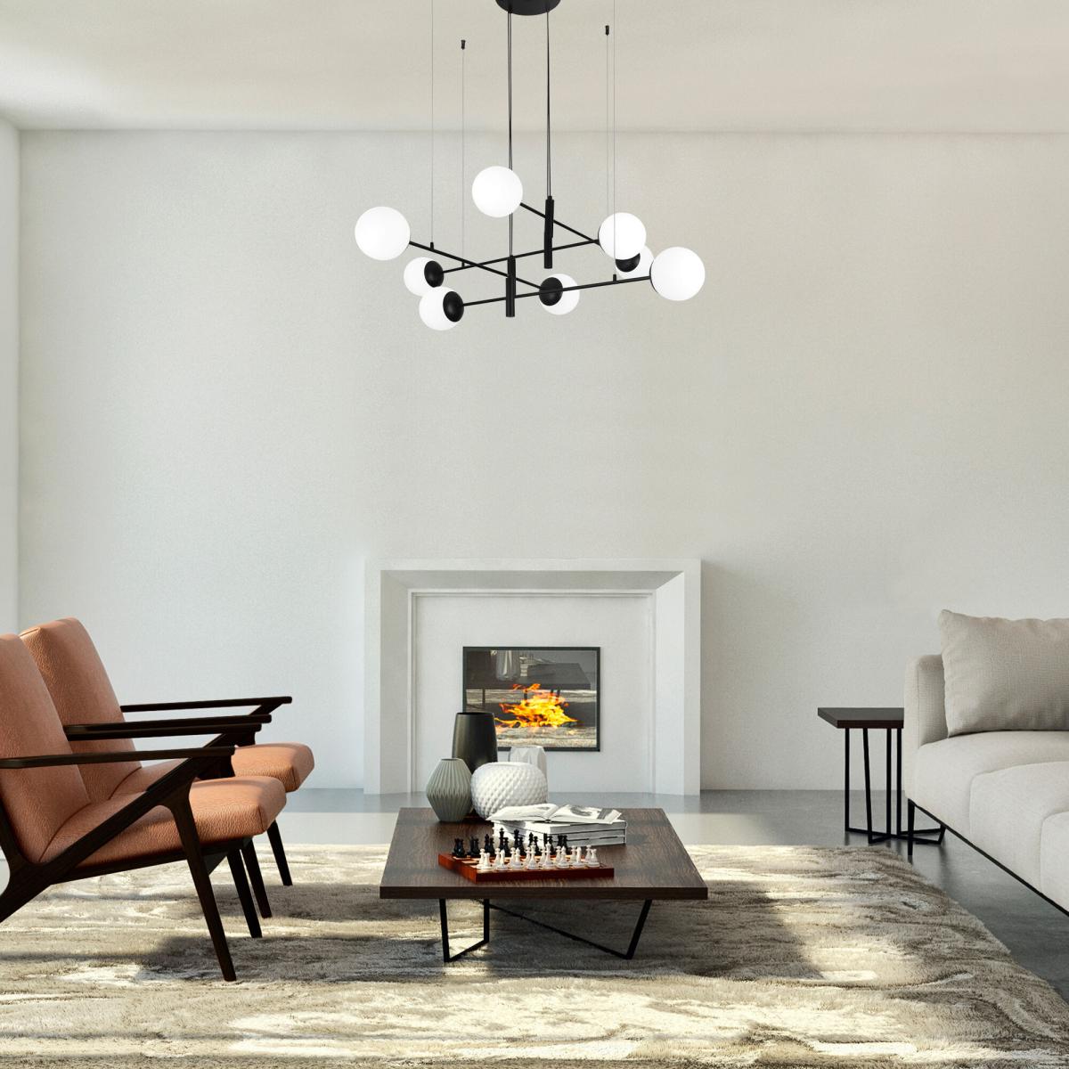 Подвесная люстра Eurosvet Planet 70146/8 черный Smart a062031 в #REGION_NAME_DECLINE_PP#