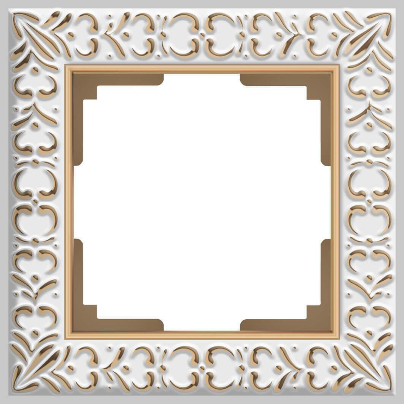 Рамка Werkel Antik на 1 пост белое золото WL07-Frame-01 4690389099175 в Санкт-Петербурге