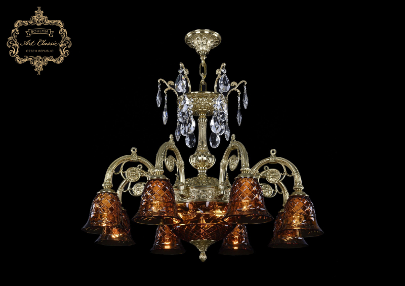Подвесная люстра Art Classic 31.14.8.KR175SP.250IT.G.Sp.Amber.1B в Санкт-Петербурге