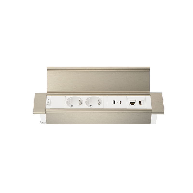 Блок розеток 41P (2 секции, USB + type C + RJ45 + HDMI) Mebax 00-00002596 в Санкт-Петербурге