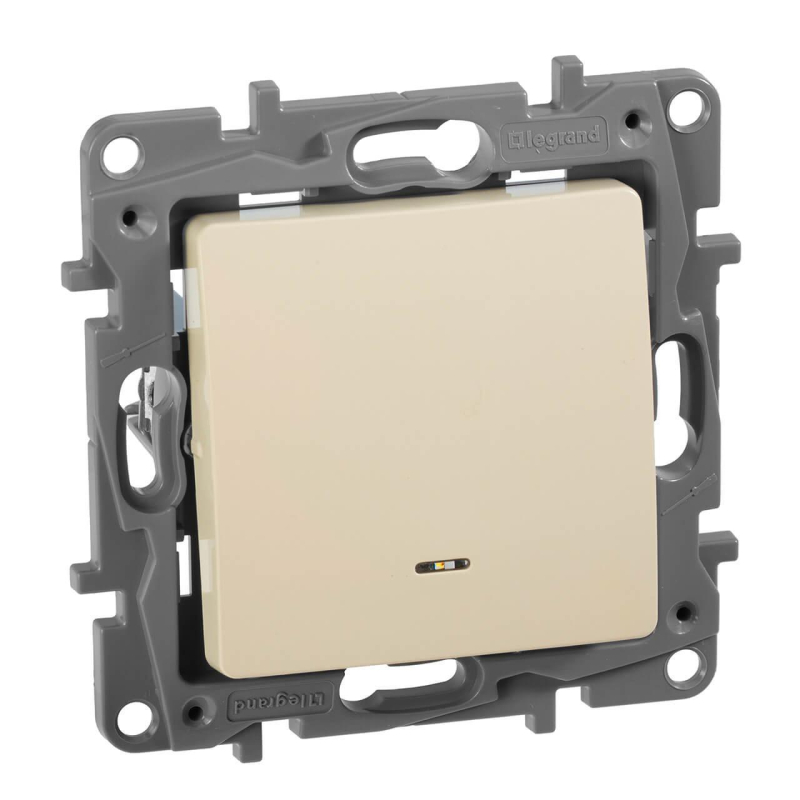 Переключатель одноклавишный Legrand Etika с подсветкой 10A 250V слоновая кость 672315 в Санкт-Петербурге