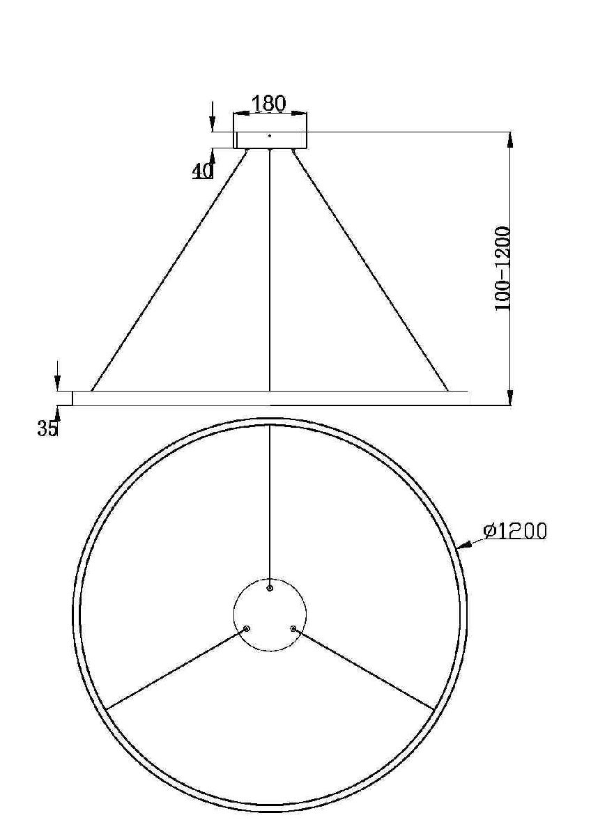 Подвесной светильник Maytoni Rim MOD058PL-L65B3K в Санкт-Петербурге