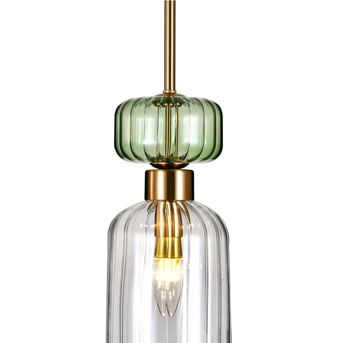 Подвесной светильник Escada Gloss 1141/1S Antique copper/Green/Clear в Санкт-Петербурге