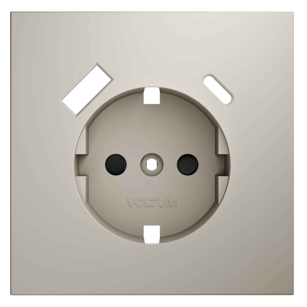Накладка для розетки с заземлением и защитными шторками, с USB A+C Voltum S70 (кашемир) VLS001003 в #REGION_NAME_DECLINE_PP#