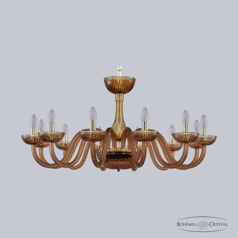 Подвесная люстра Bohemia Ivele Crystal 1310/12/360 G Am/Amber/M-1G в Санкт-Петербурге
