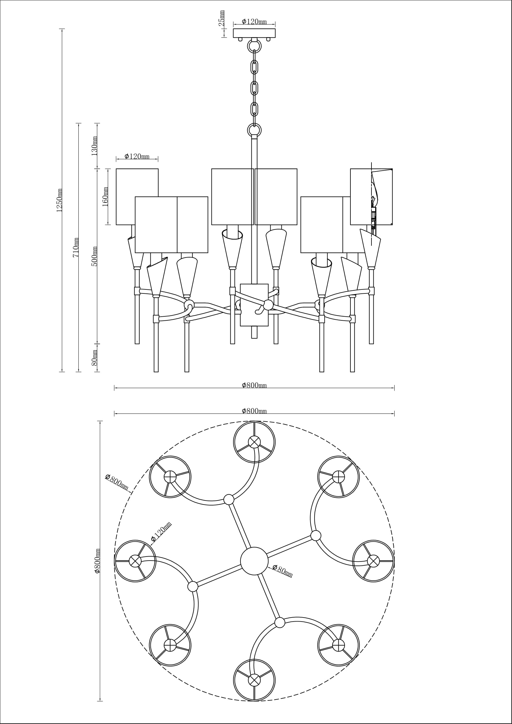 Подвесная люстра Moderli Luiza V10030-8P в Санкт-Петербурге