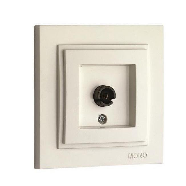 Розетка TV концевая с экраном Mono Electric Despina-Larissa слоновая кость 500-000105-138 в Санкт-Петербурге