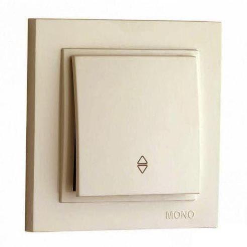Выключатель одноклавишный проходной Mono Electric Despina 10А 250В крем 102-170025-109 в Санкт-Петербурге
