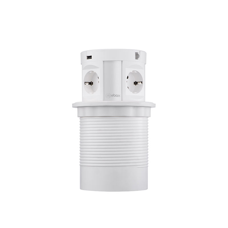 Блок розеток 107J (4 секции, 2 USB и RJ-45) Mebax 00-00001172 в Санкт-Петербурге