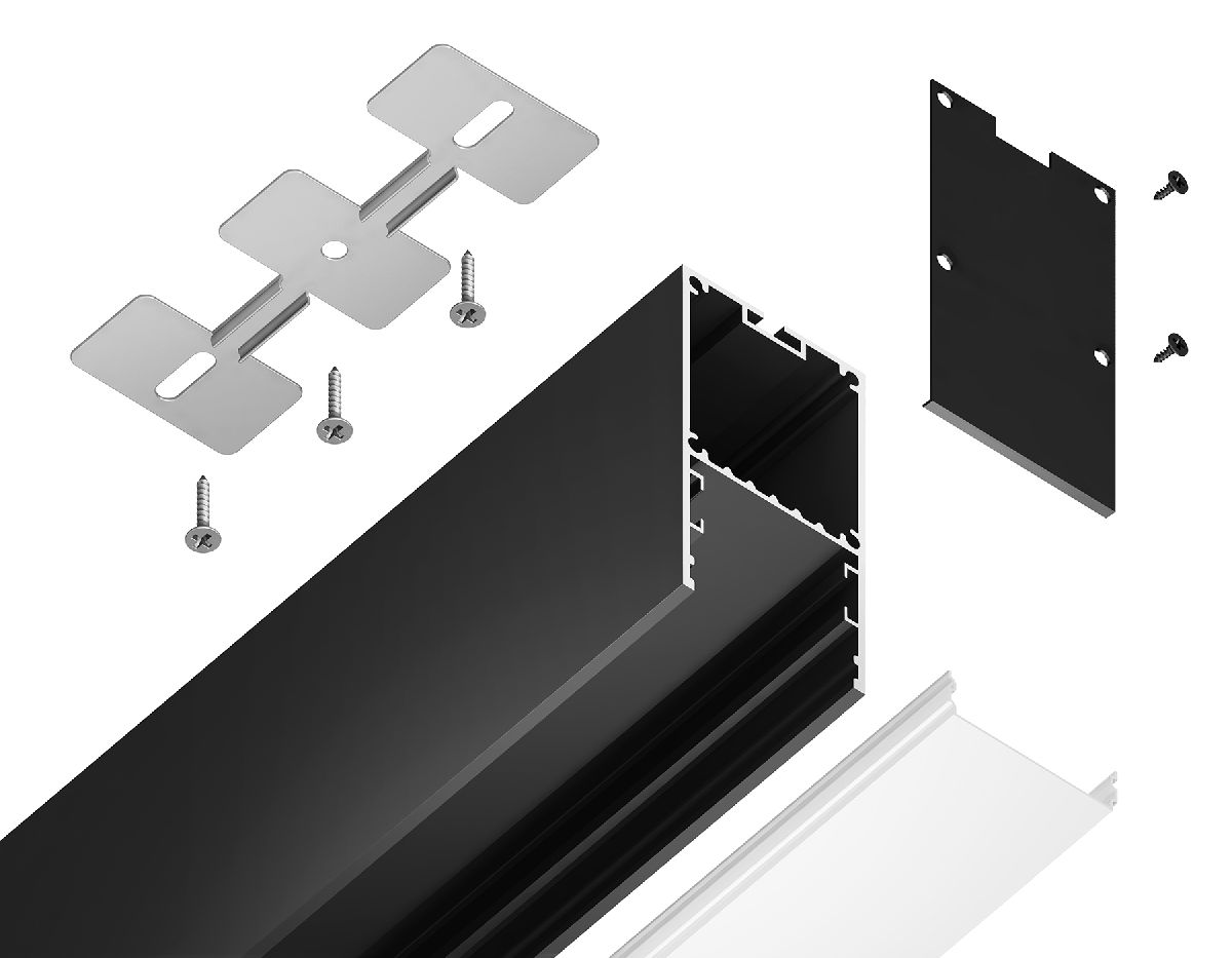 Алюминиевый профиль Ambrella Light Profile System GP3000BK в Санкт-Петербурге