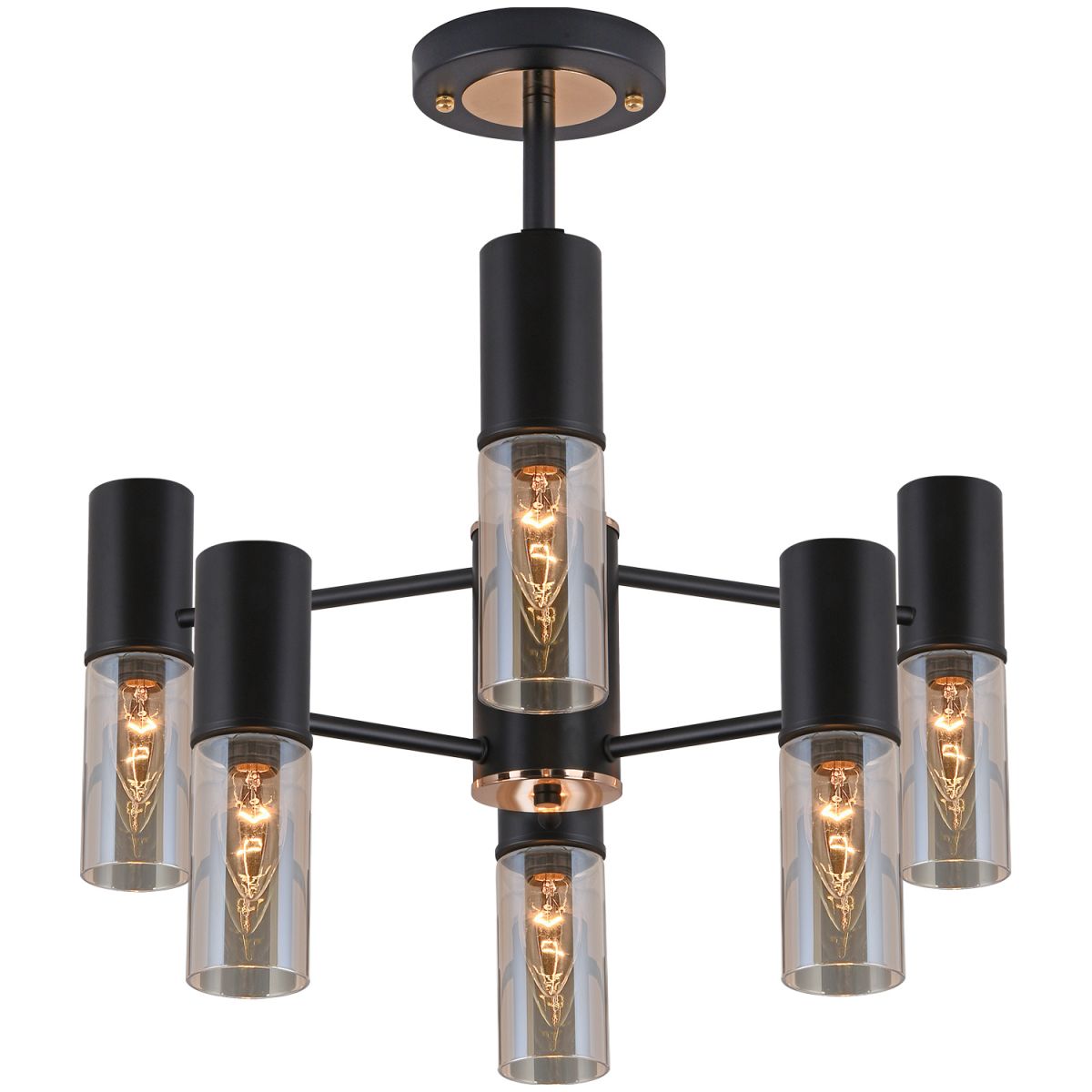 Люстра на штанге Illumico IL1295-6PPA-79 BK GD в Санкт-Петербурге