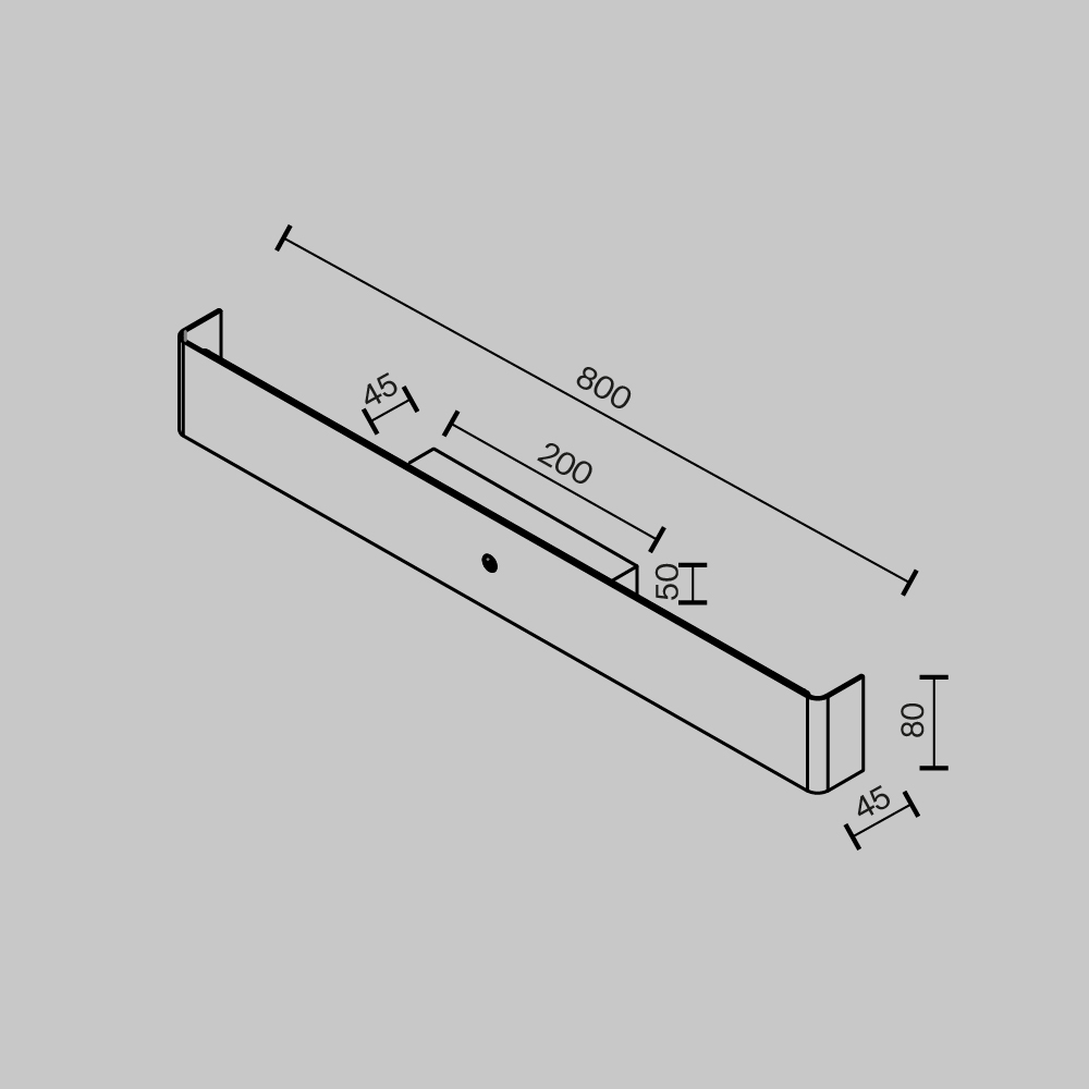 Настенный светодиодный светильник Maytoni Bracket MOD492WL-L16BK в #REGION_NAME_DECLINE_PP#