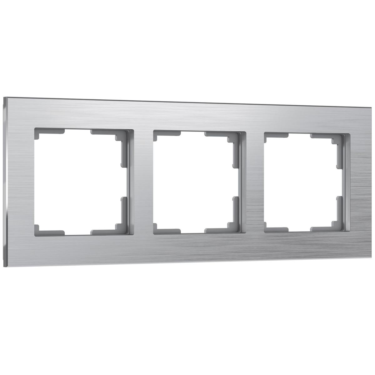 Рамка на 3 поста Werkel Aluminium алюминий W0031706 4690389158063 в Санкт-Петербурге