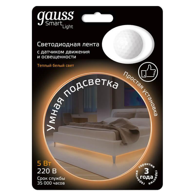 Светодиодная влагозащищенная лента Gauss 4,5W/m 30LED/m 2835SMD теплый белый 1,2M 311011105 в Санкт-Петербурге