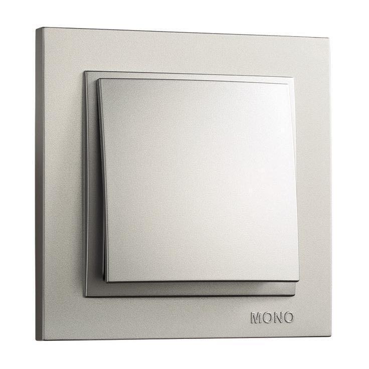 Выключатель одноклавишный Mono Electric Despina 10А 250В серебро 102-212125-100 в #REGION_NAME_DECLINE_PP#