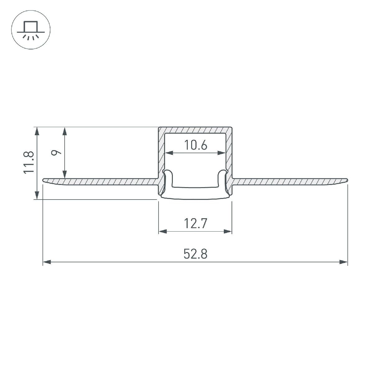 Алюминиевый профиль Arlight FANTOM-BENT-W12-TOP-2000 ANOD 040327(1) в Санкт-Петербурге