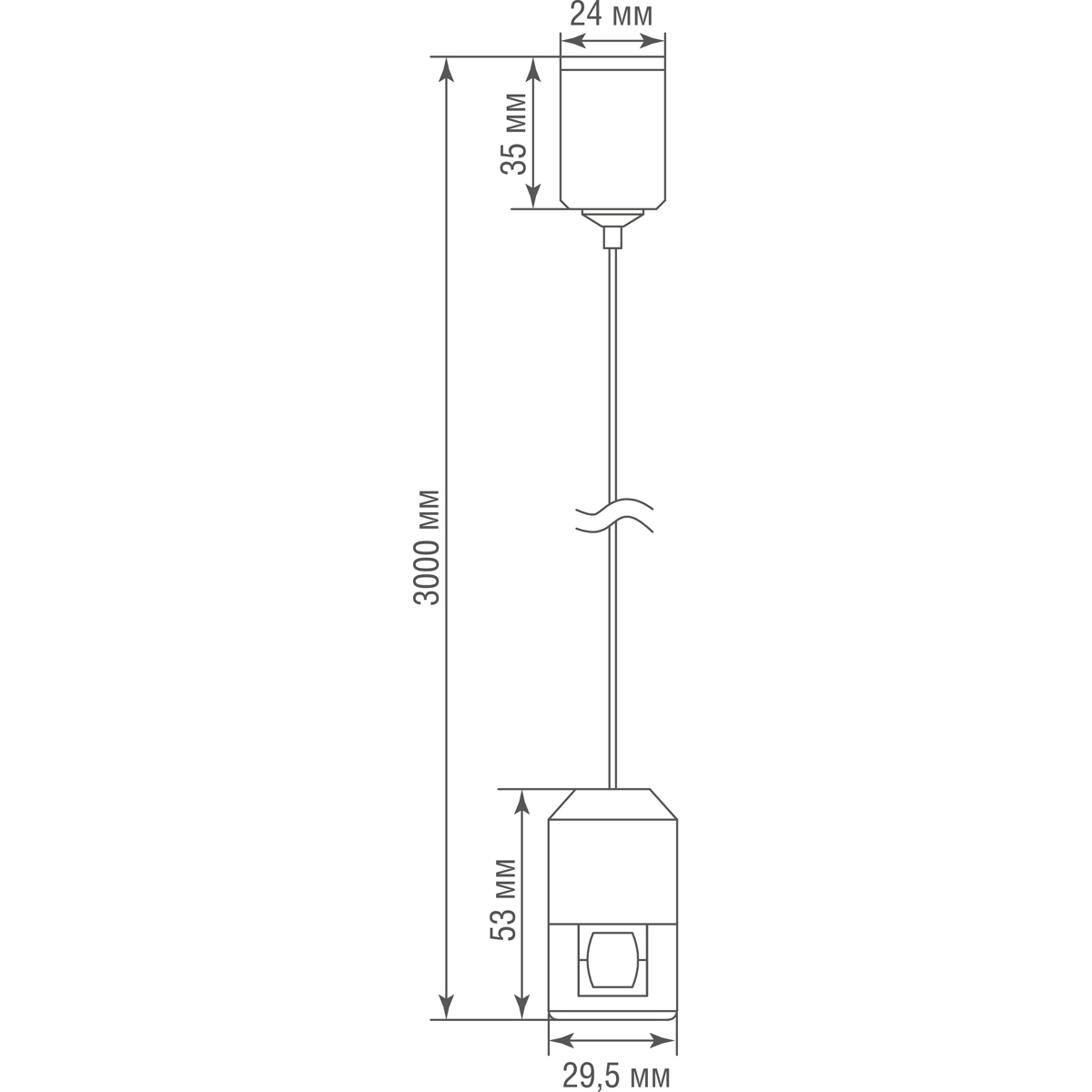 Токопроводящий прямой соединитель Donolux Code 1.2 Connector 180 Suspension B DL20224 в Санкт-Петербурге