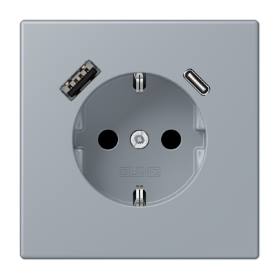 Розетка 2K+З USB Typ AC Jung LC1520-15CA257 в Санкт-Петербурге
