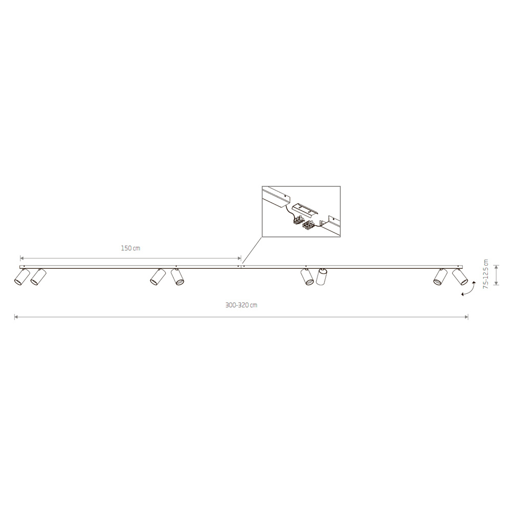 Спот Nowodvorski Mono 2x150 7720 в #REGION_NAME_DECLINE_PP#