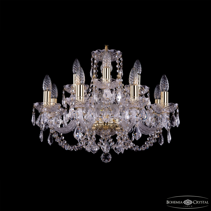Подвесная люстра Bohemia Ivele Crystal 1406/8+4/195 G Leafs в Санкт-Петербурге